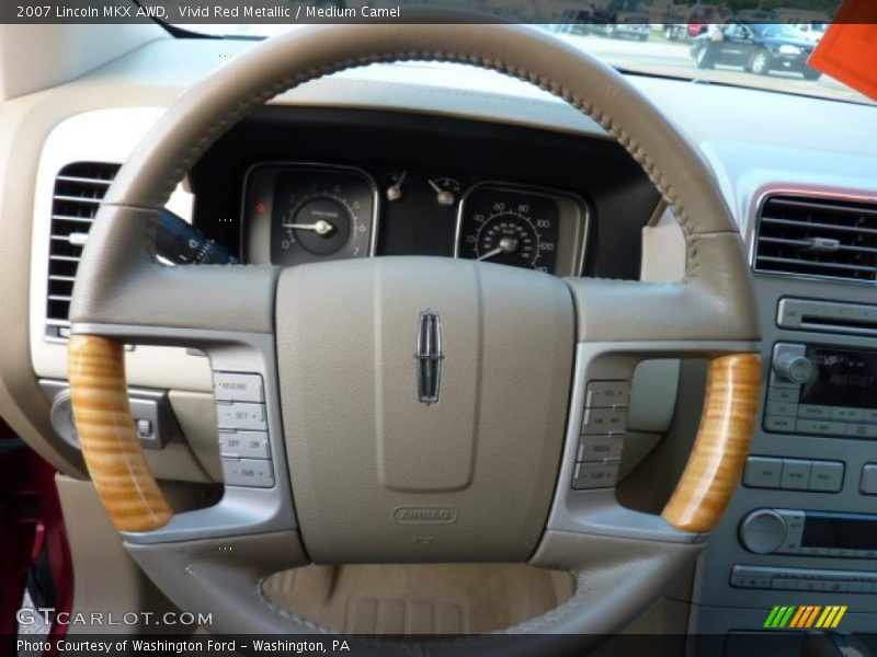 Vivid Red Metallic / Medium Camel 2007 Lincoln MKX AWD