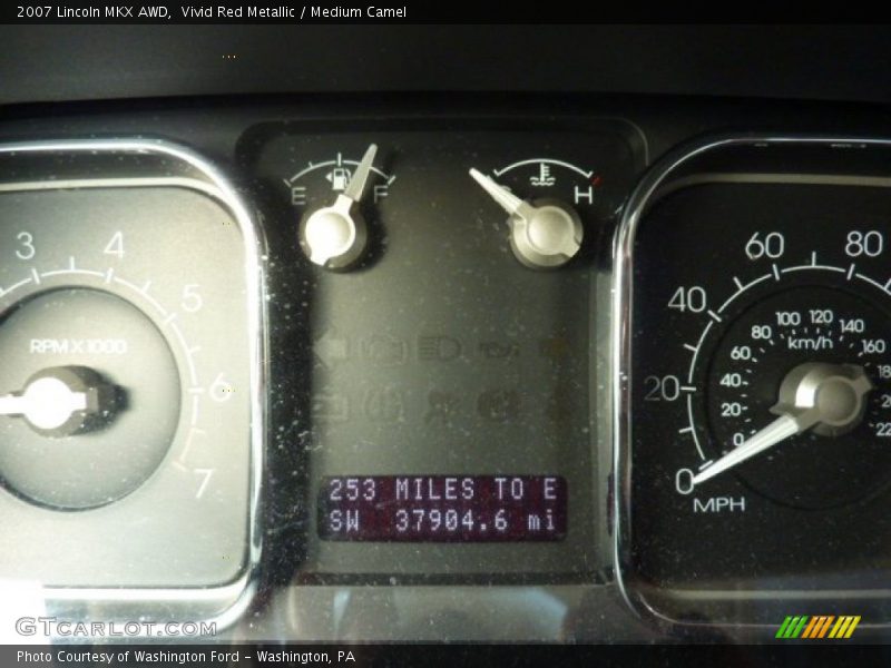 Vivid Red Metallic / Medium Camel 2007 Lincoln MKX AWD