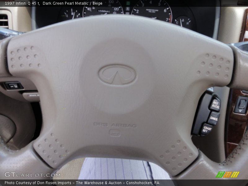 Dark Green Pearl Metallic / Beige 1997 Infiniti Q 45 t