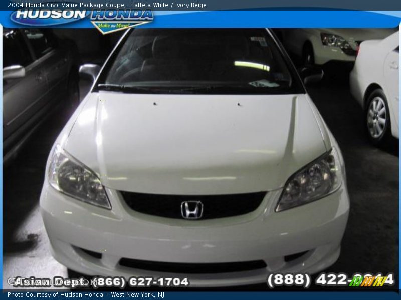 Taffeta White / Ivory Beige 2004 Honda Civic Value Package Coupe