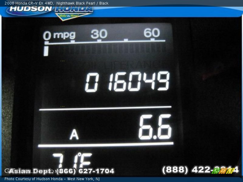 Nighthawk Black Pearl / Black 2008 Honda CR-V EX 4WD