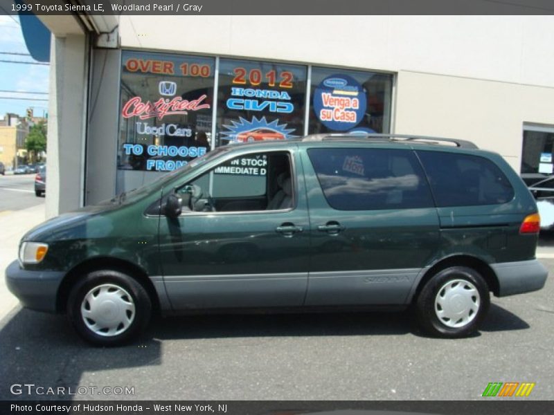 Woodland Pearl / Gray 1999 Toyota Sienna LE