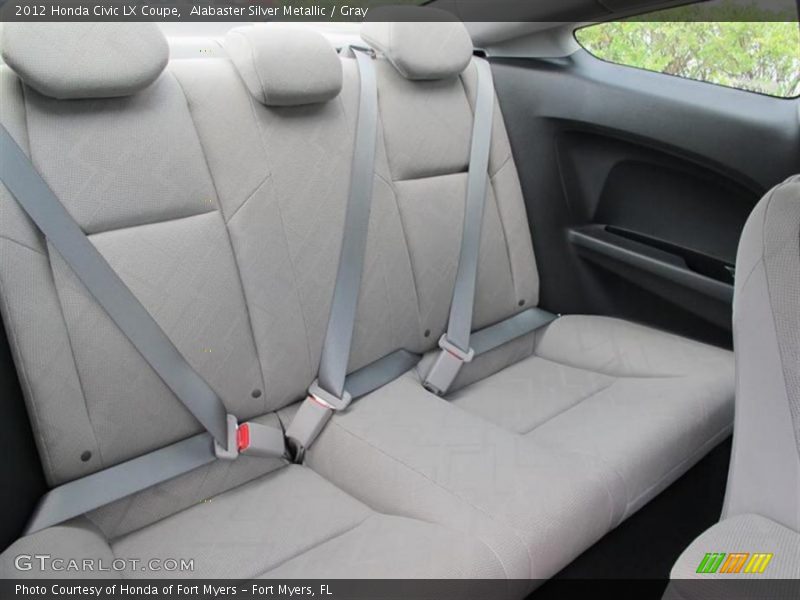 Alabaster Silver Metallic / Gray 2012 Honda Civic LX Coupe