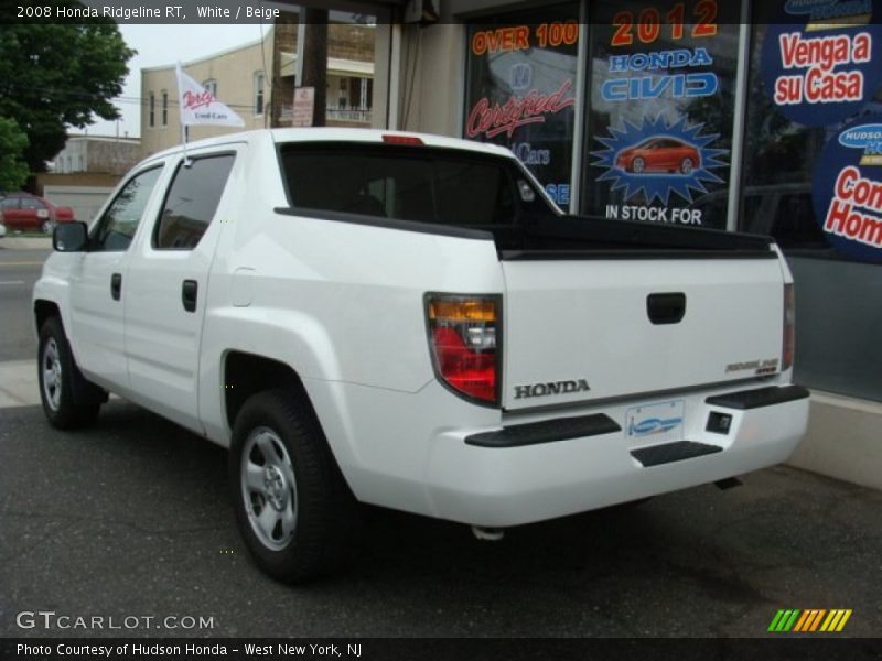 White / Beige 2008 Honda Ridgeline RT