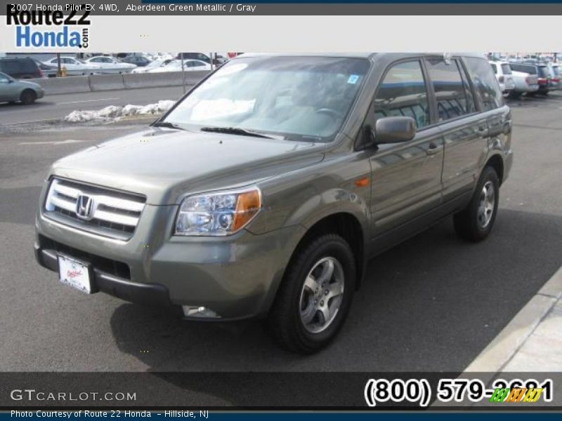 Aberdeen Green Metallic / Gray 2007 Honda Pilot EX 4WD