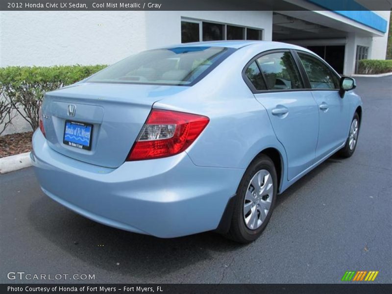 Cool Mist Metallic / Gray 2012 Honda Civic LX Sedan