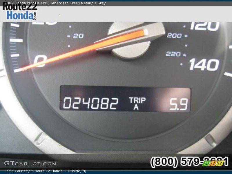 Aberdeen Green Metallic / Gray 2007 Honda Pilot EX 4WD