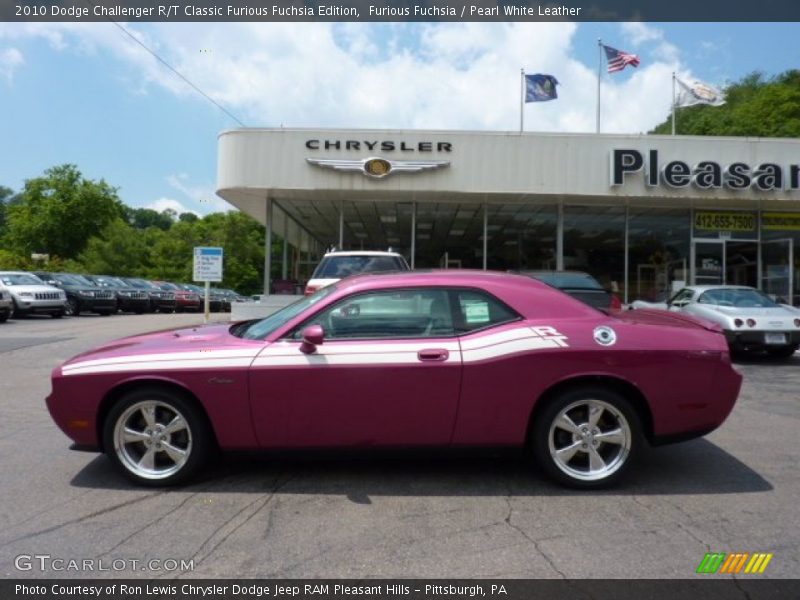 Furious Fuchsia / Pearl White Leather 2010 Dodge Challenger R/T Classic Furious Fuchsia Edition