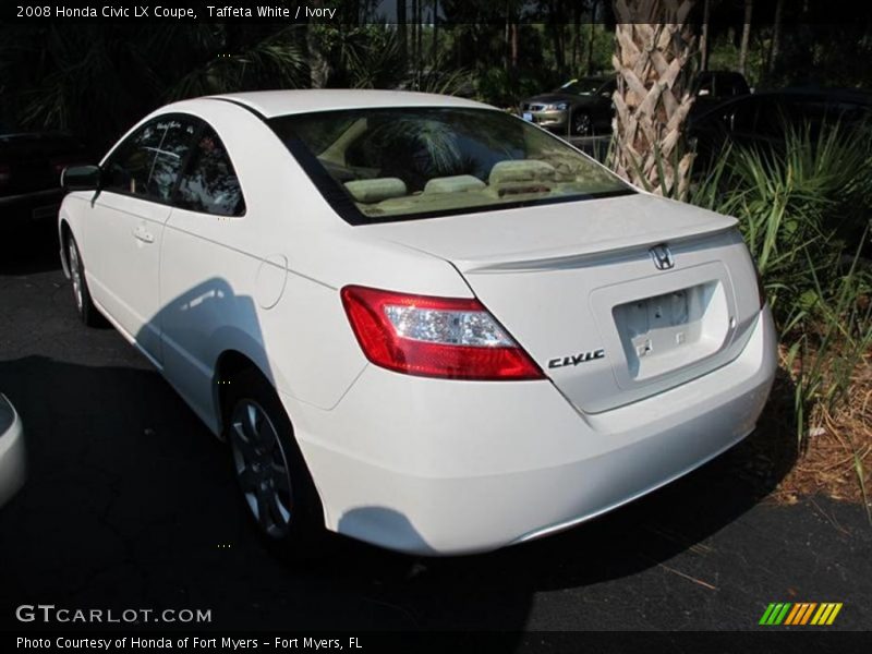 Taffeta White / Ivory 2008 Honda Civic LX Coupe