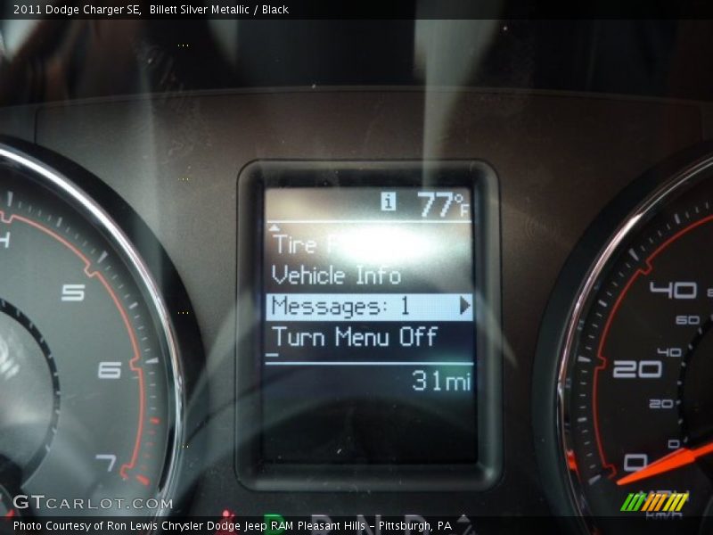 Billett Silver Metallic / Black 2011 Dodge Charger SE