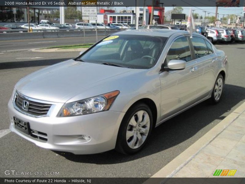 Alabaster Silver Metallic / Black 2008 Honda Accord EX V6 Sedan