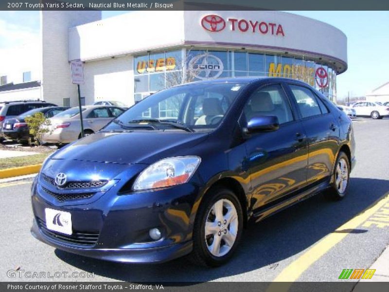 Nautical Blue Metallic / Bisque 2007 Toyota Yaris S Sedan
