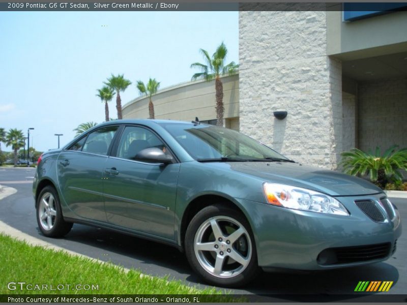 Silver Green Metallic / Ebony 2009 Pontiac G6 GT Sedan