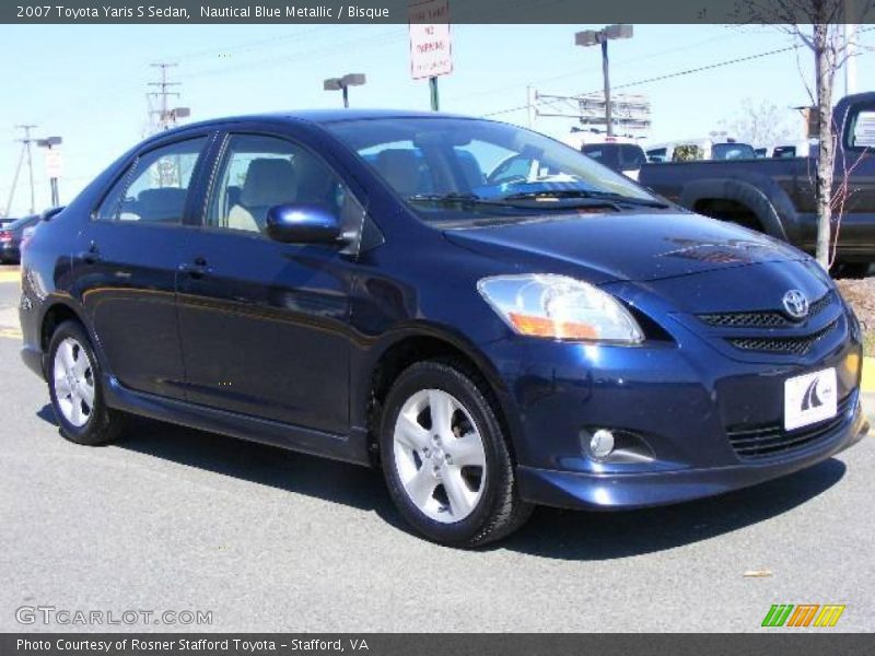 Nautical Blue Metallic / Bisque 2007 Toyota Yaris S Sedan