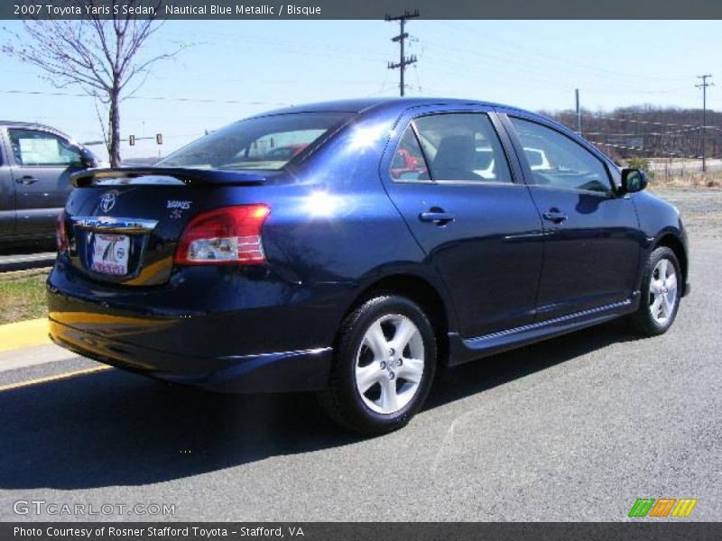 Nautical Blue Metallic / Bisque 2007 Toyota Yaris S Sedan