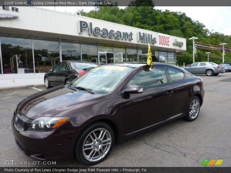 Sizzling Crimson Red Mica / Dark Charcoal Gray 2008 Scion tC