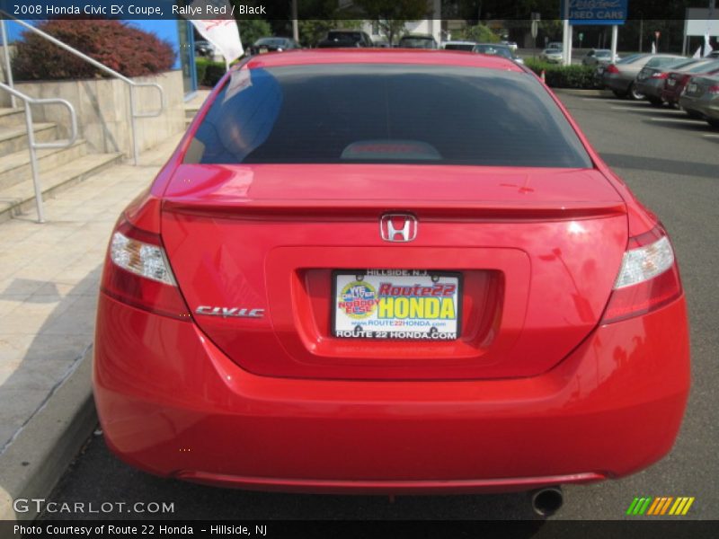 Rallye Red / Black 2008 Honda Civic EX Coupe