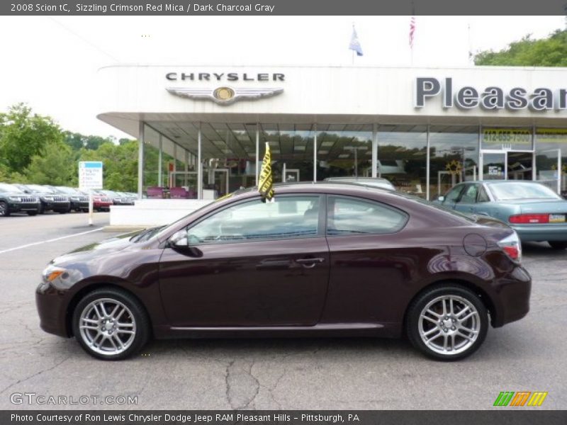 Sizzling Crimson Red Mica / Dark Charcoal Gray 2008 Scion tC