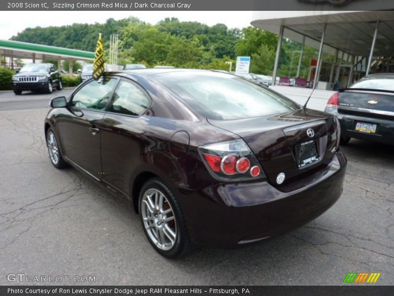 Sizzling Crimson Red Mica / Dark Charcoal Gray 2008 Scion tC