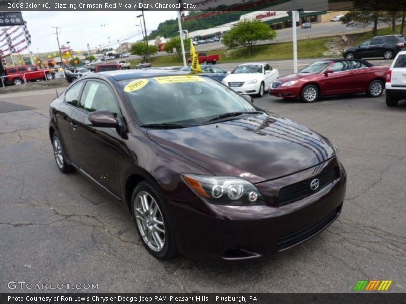 Sizzling Crimson Red Mica / Dark Charcoal Gray 2008 Scion tC
