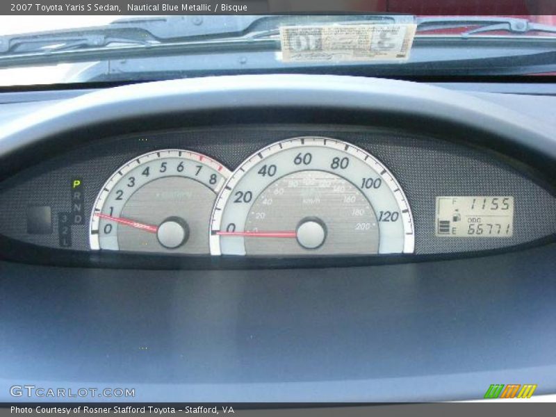 Nautical Blue Metallic / Bisque 2007 Toyota Yaris S Sedan