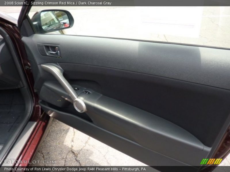 Sizzling Crimson Red Mica / Dark Charcoal Gray 2008 Scion tC