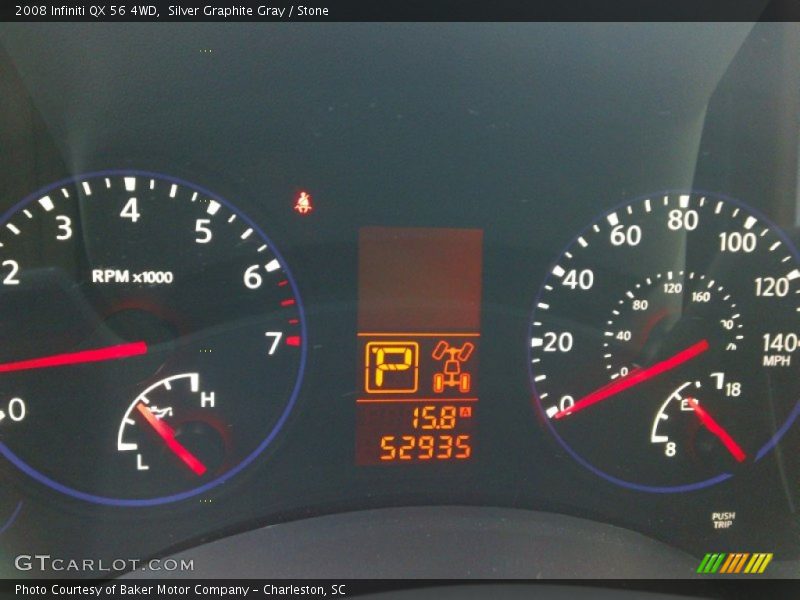 Silver Graphite Gray / Stone 2008 Infiniti QX 56 4WD