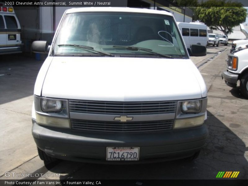 Summit White / Neutral 2003 Chevrolet Astro Commercial