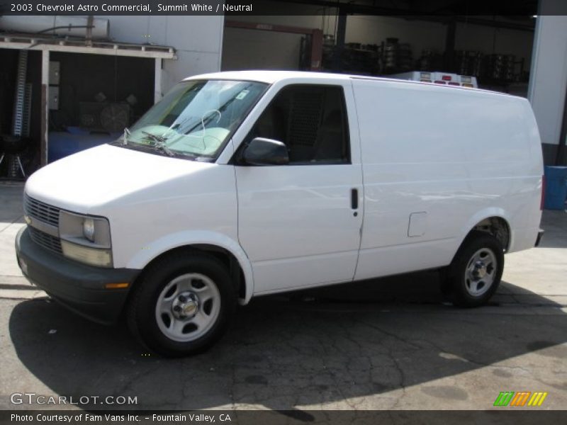 Summit White / Neutral 2003 Chevrolet Astro Commercial