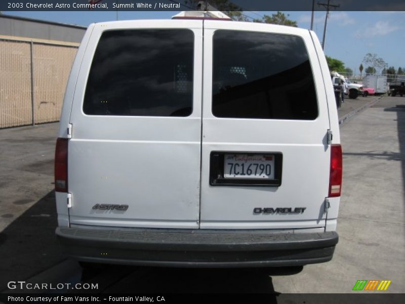 Summit White / Neutral 2003 Chevrolet Astro Commercial