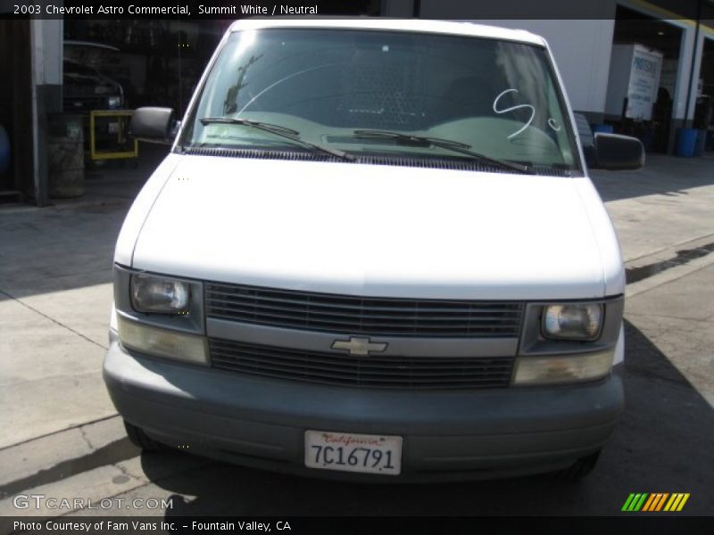 Summit White / Neutral 2003 Chevrolet Astro Commercial