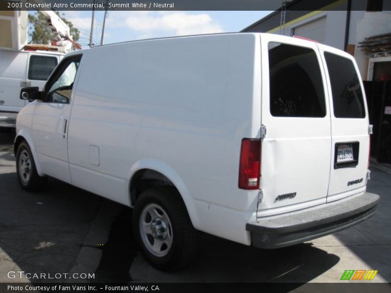 Summit White / Neutral 2003 Chevrolet Astro Commercial