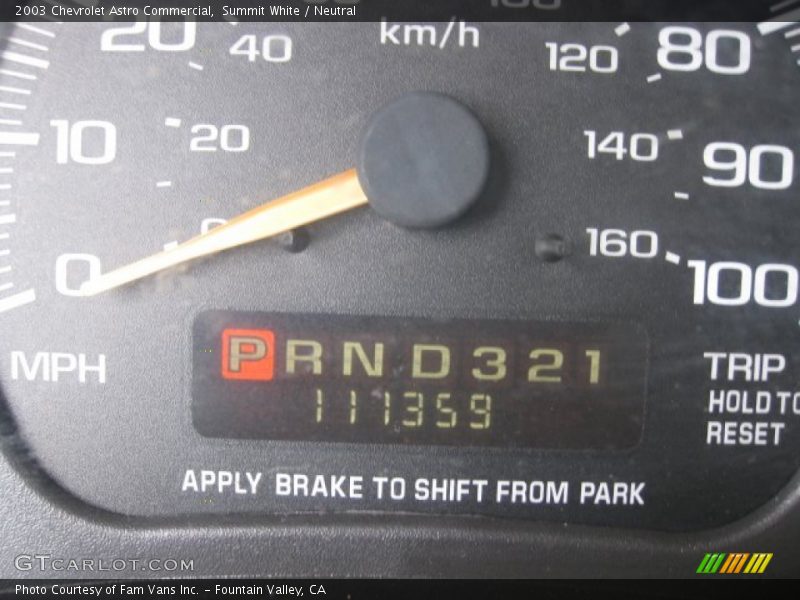 Summit White / Neutral 2003 Chevrolet Astro Commercial