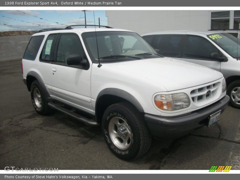 Oxford White / Medium Prairie Tan 1998 Ford Explorer Sport 4x4