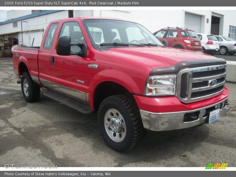 Red Clearcoat / Medium Flint 2005 Ford F250 Super Duty XLT SuperCab 4x4