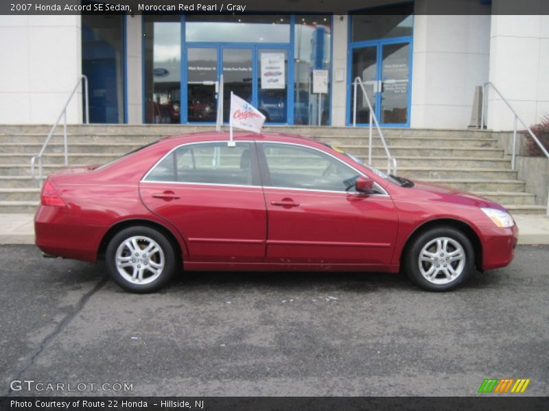 Moroccan Red Pearl / Gray 2007 Honda Accord SE Sedan