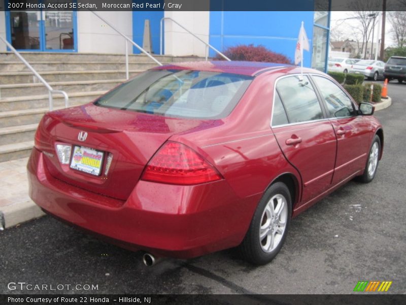 Moroccan Red Pearl / Gray 2007 Honda Accord SE Sedan