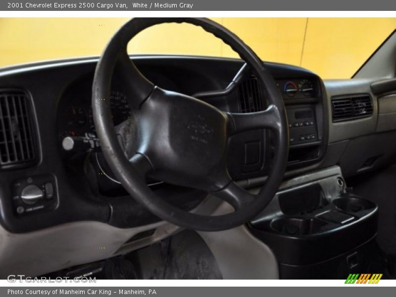 White / Medium Gray 2001 Chevrolet Express 2500 Cargo Van