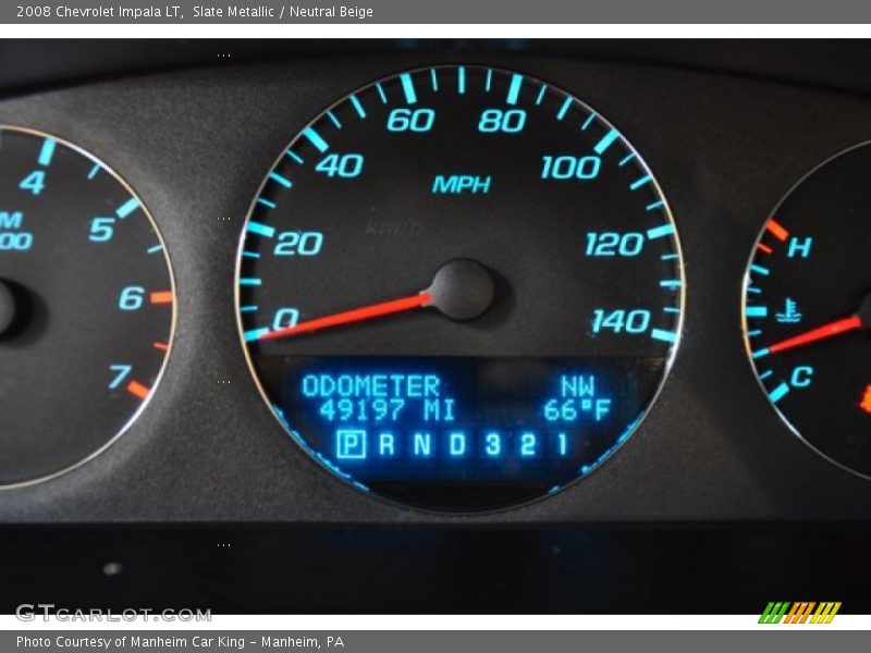 Slate Metallic / Neutral Beige 2008 Chevrolet Impala LT