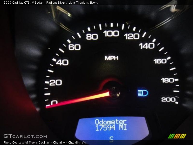 Radiant Silver / Light Titanium/Ebony 2009 Cadillac CTS -V Sedan