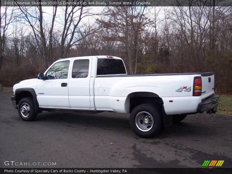 Summit White / Graphite 2001 Chevrolet Silverado 3500 LS Extended Cab 4x4 Dually