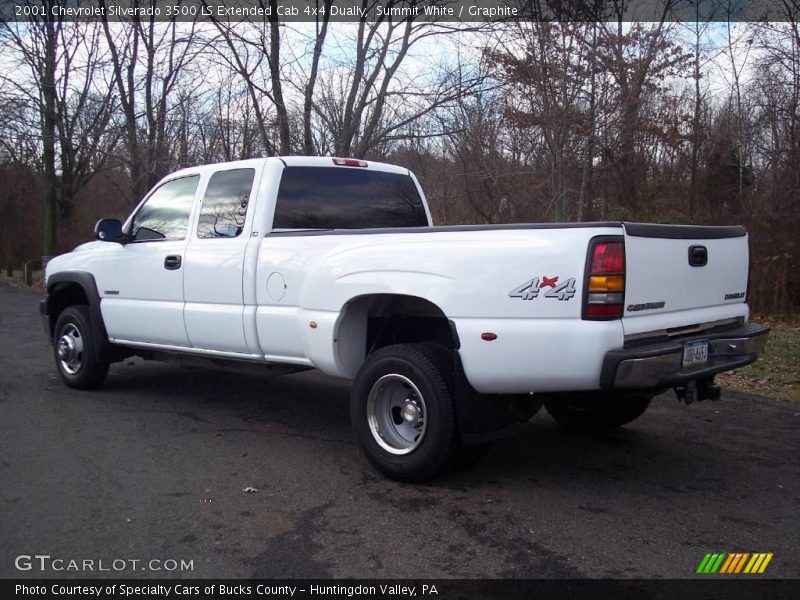 Summit White / Graphite 2001 Chevrolet Silverado 3500 LS Extended Cab 4x4 Dually