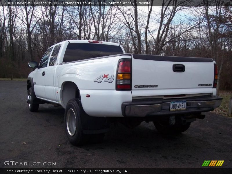 Summit White / Graphite 2001 Chevrolet Silverado 3500 LS Extended Cab 4x4 Dually