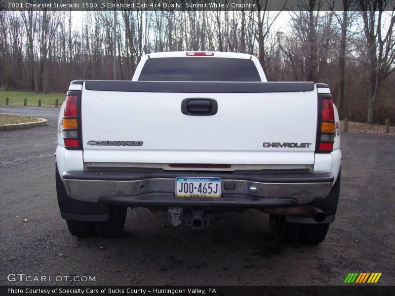 Summit White / Graphite 2001 Chevrolet Silverado 3500 LS Extended Cab 4x4 Dually