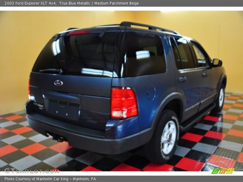 True Blue Metallic / Medium Parchment Beige 2003 Ford Explorer XLT 4x4