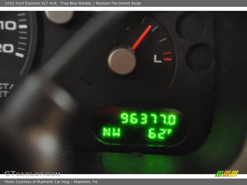 True Blue Metallic / Medium Parchment Beige 2003 Ford Explorer XLT 4x4