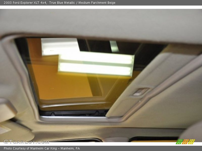 True Blue Metallic / Medium Parchment Beige 2003 Ford Explorer XLT 4x4