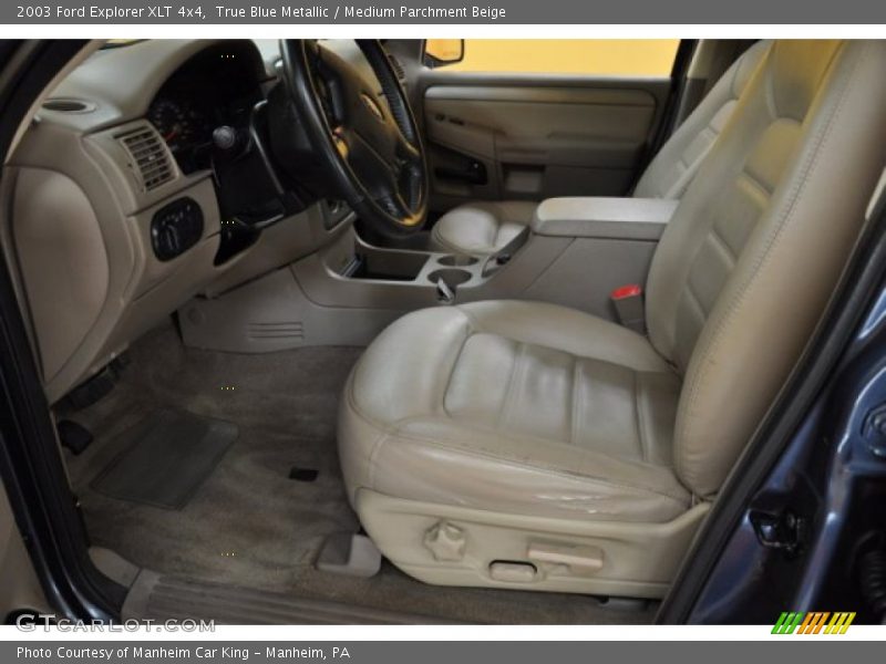 True Blue Metallic / Medium Parchment Beige 2003 Ford Explorer XLT 4x4