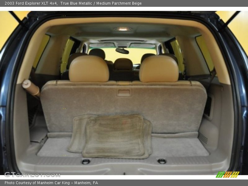 True Blue Metallic / Medium Parchment Beige 2003 Ford Explorer XLT 4x4
