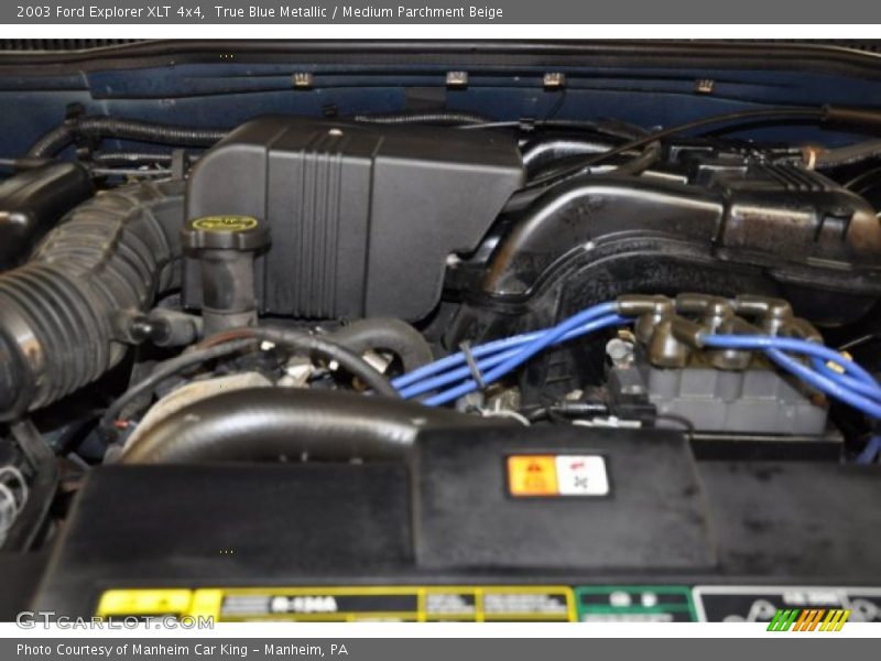 True Blue Metallic / Medium Parchment Beige 2003 Ford Explorer XLT 4x4